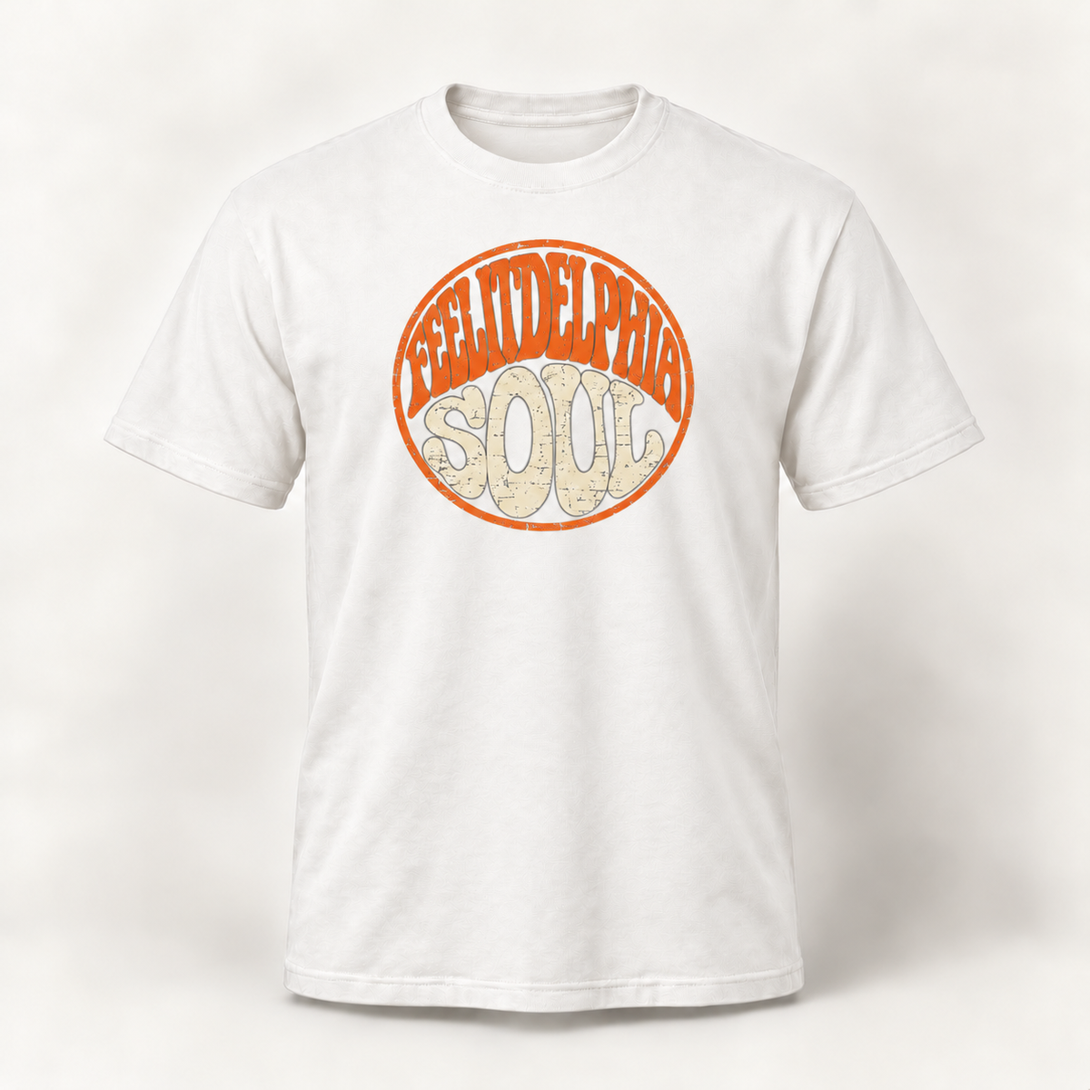 White FEELITDELPHIA SOUL graphic T-shirt